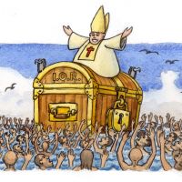The Pope at Lampedusua island